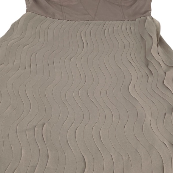 Doe & Rae Strapless Ruffle Dress, Taupe, Medium - Picture 5 of 9